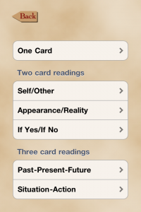 Spread Chooser Screen